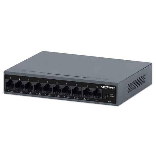 10-Port PoE+ Switch with 8 Fast Ethernet Ports and 2 FE Uplinks Image 1