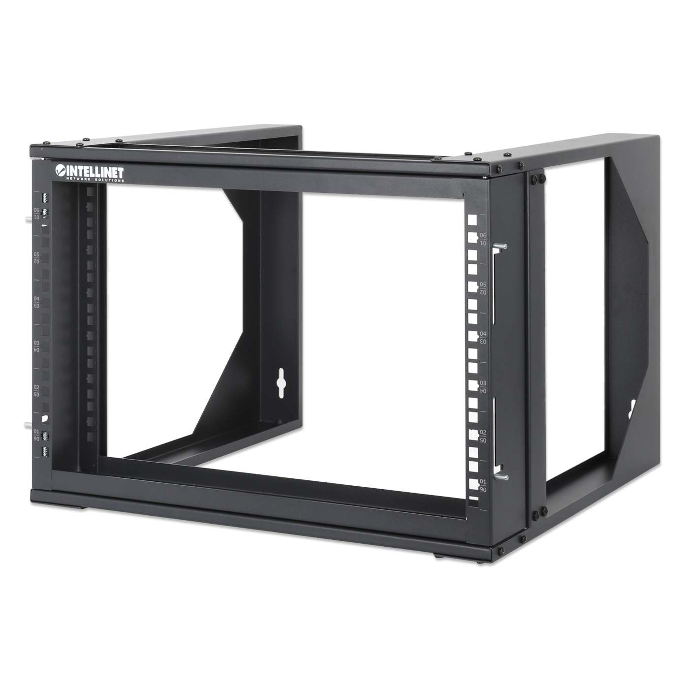Switch6台 Wallmount OpenFrame Netw. Rack 6U Front-Hinged SwingFrame