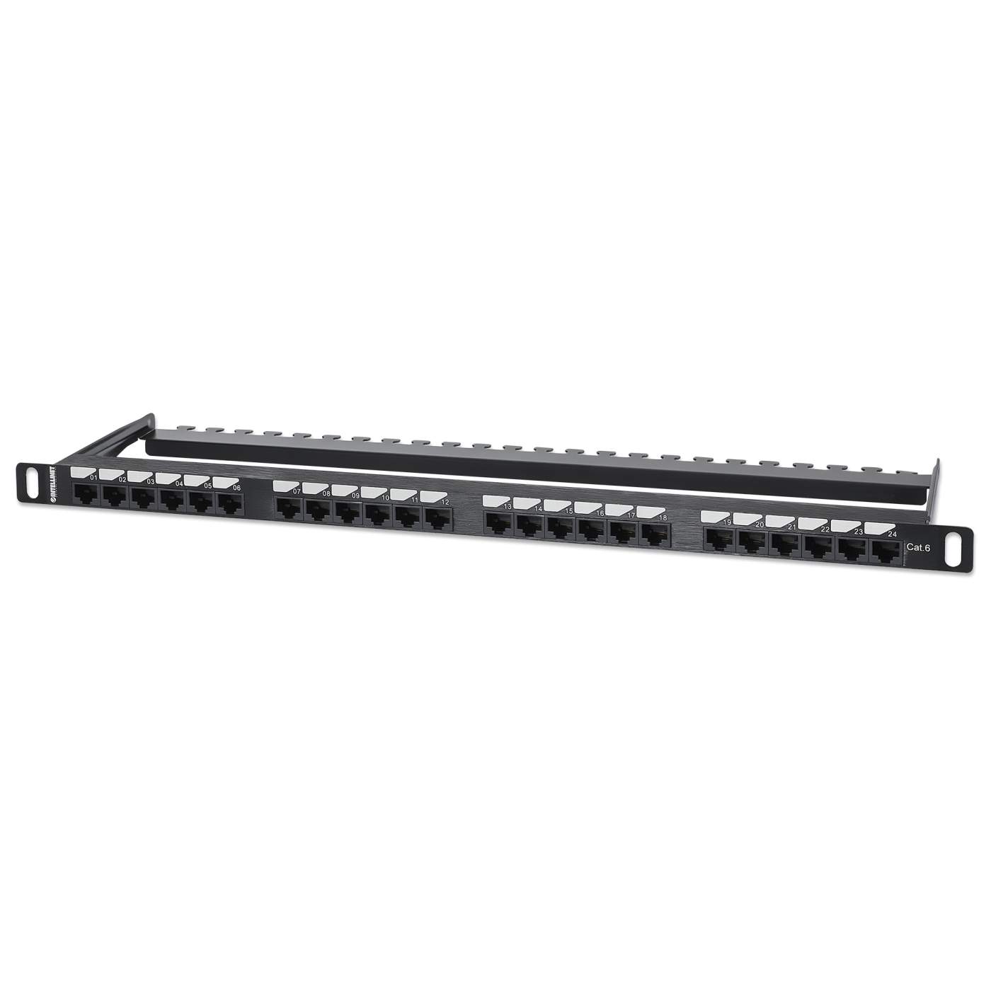 【CPC-L24】seiyan-5050 Intellinet Cat6 24-Port Patch Panel, 0.5U (721073)