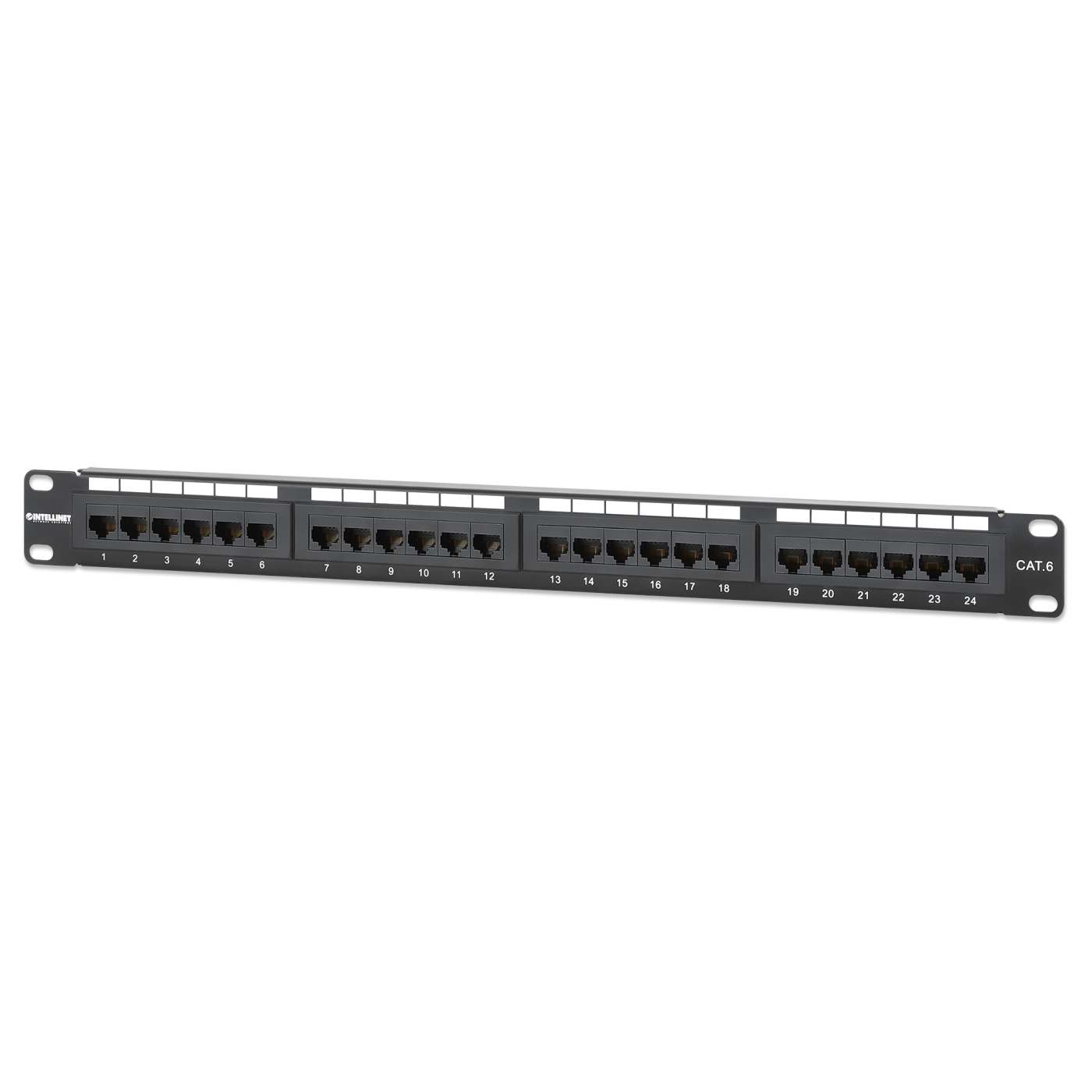 Intellinet Cat6 24-Port Patch Panel, 1U (520959)