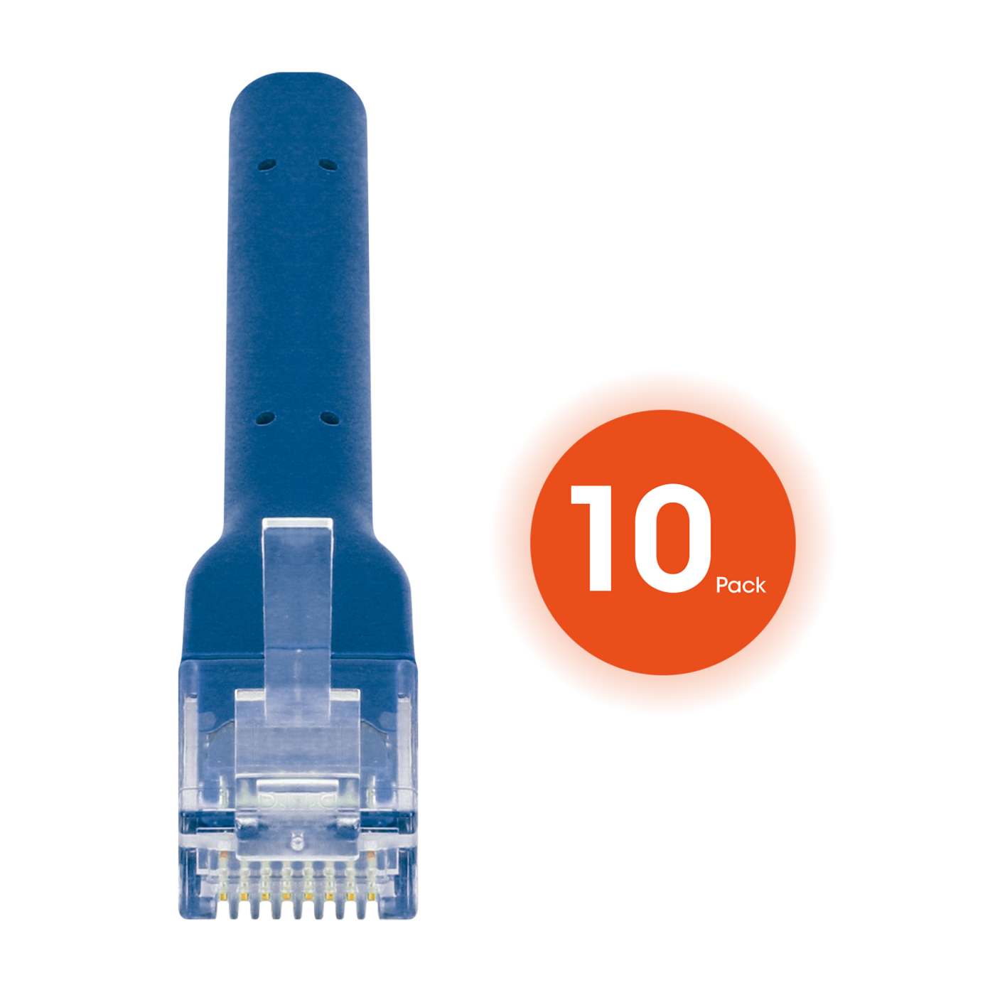 Cat6 U/UTP FlexiBoot Slim Network Patch Cable, 1 ft., Blue, 10-Pack Image 5