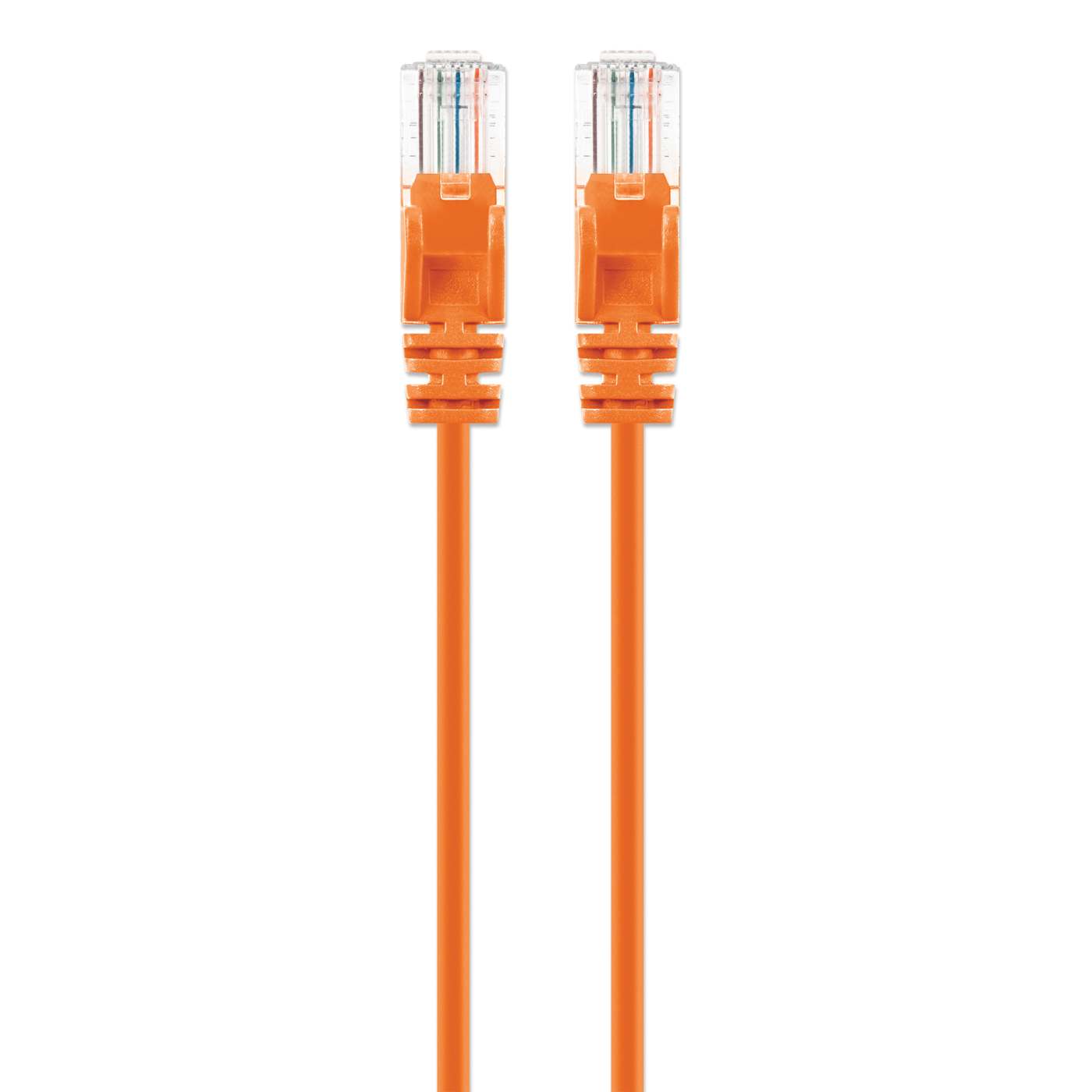 Cat6 U/UTP Slim Network Patch Cable, 0.5 ft., Orange Image 4