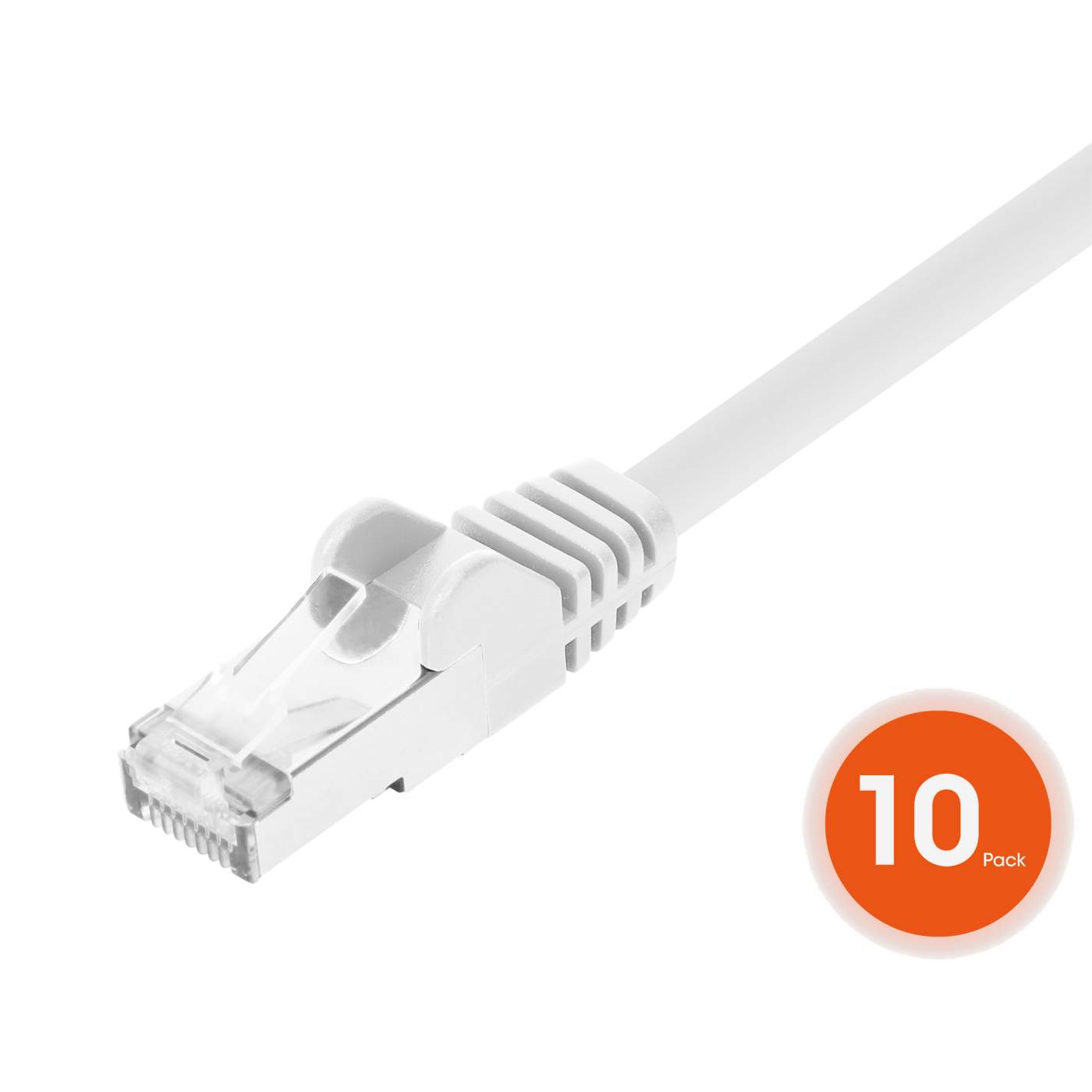 Cat8.1 U/FTP Slim Network Patch Cable, 0.5 ft., White, 10-Pack Image 4