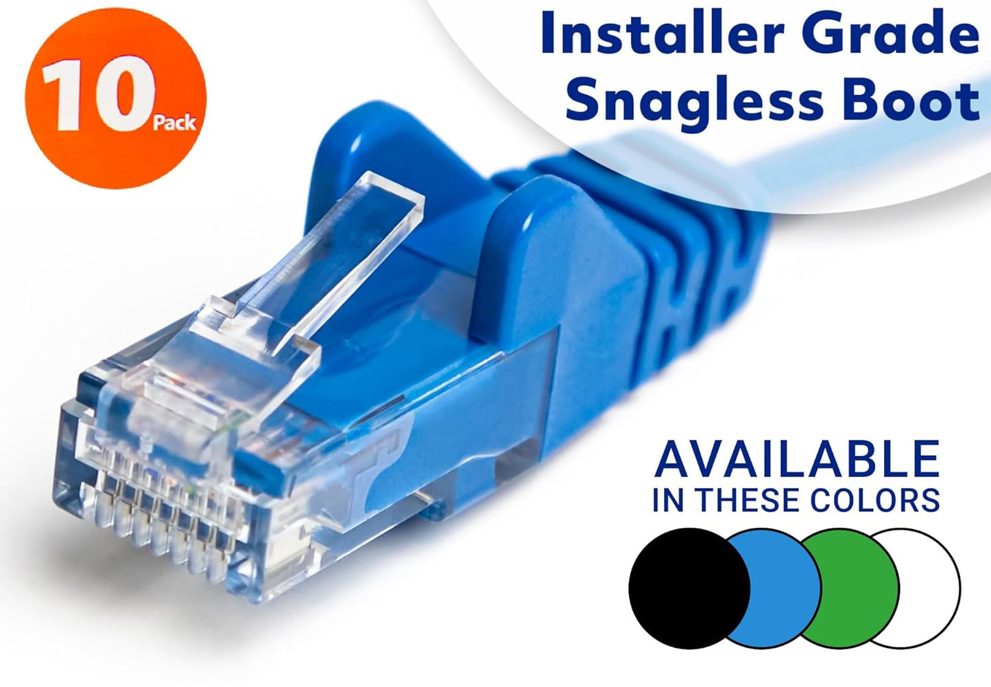 Cat6 U/UTP Slim Network Patch Cable, 7 ft., Green, 10-Pack