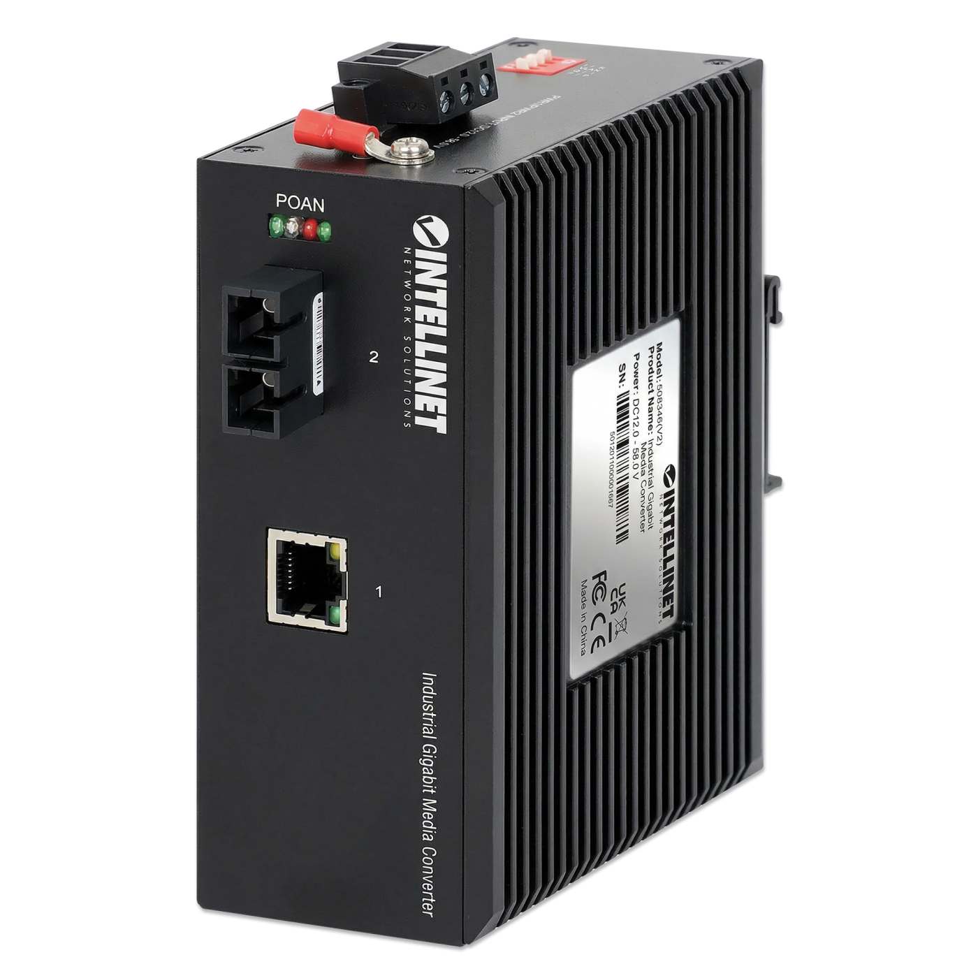 Intellinet Industrial GbE Media Converter (508346)