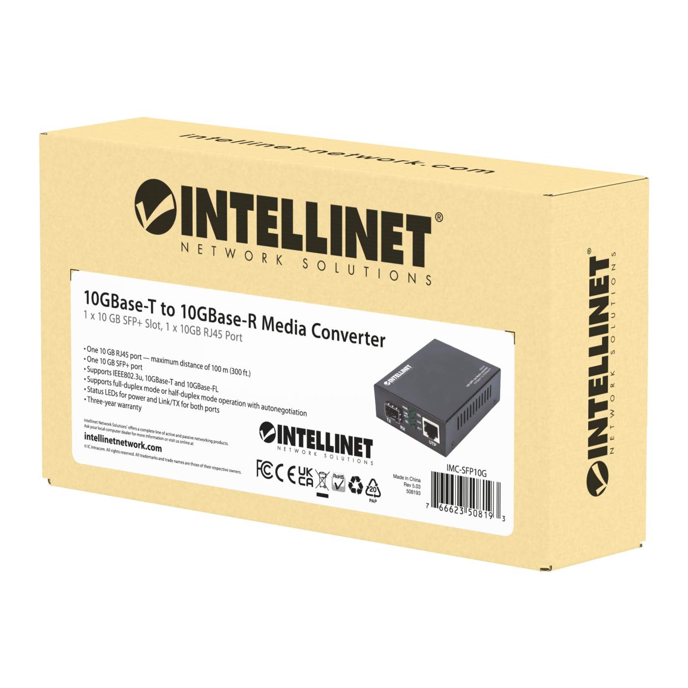 10GBase-T to 10GBase-R Media Converter Packaging Image 2