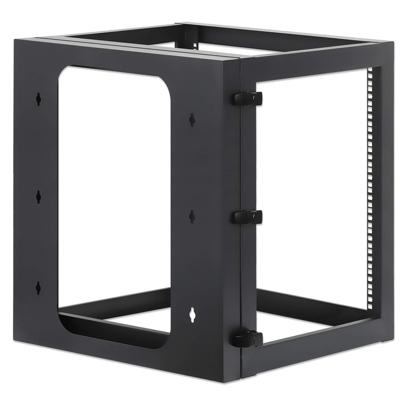 19" Wall Mount 4-Post Open Frame Network Rack, 12U Image 4