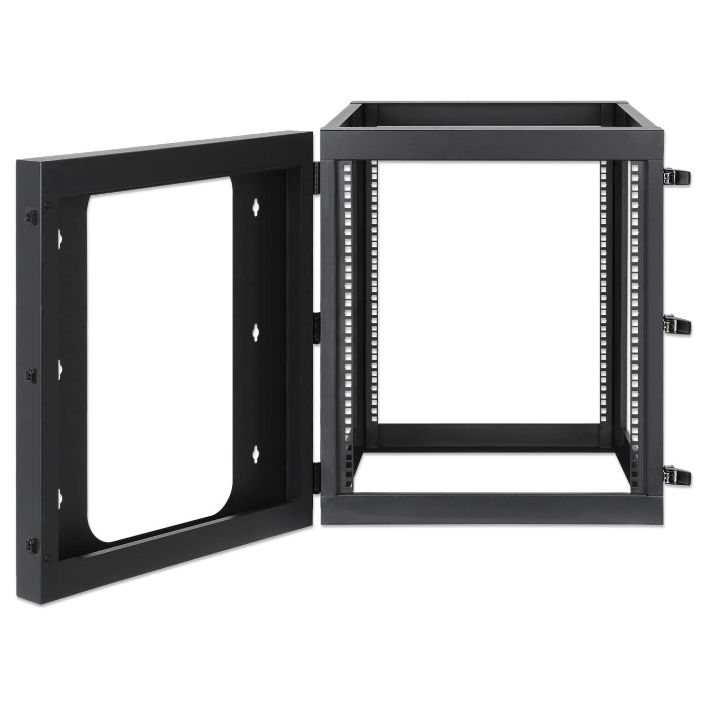 19" Wall Mount 4-Post Open Frame Network Rack, 12U Image 7