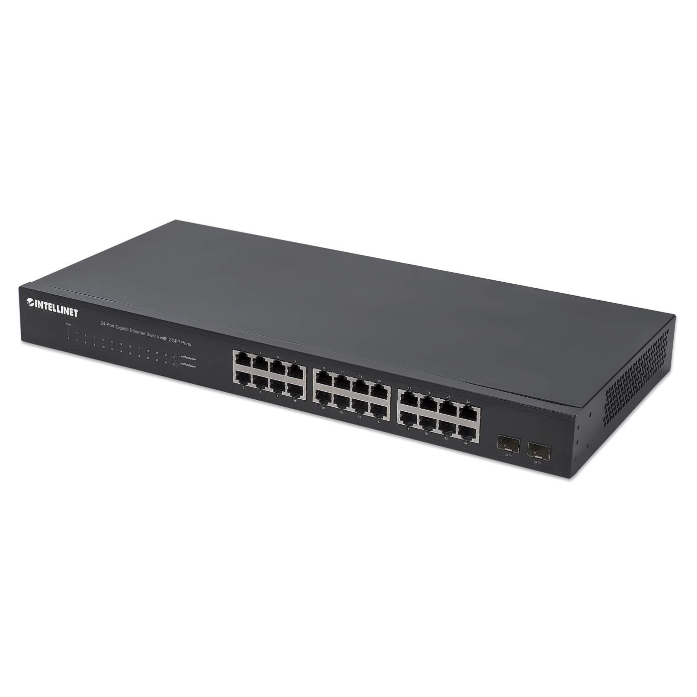 Intellinet 24-Port GbE Switch w/ 2 SFP Ports (561044)