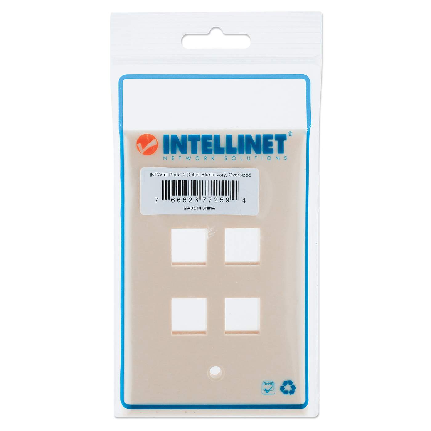 4-Outlet Oversized Keystone Wall Plate Packaging Image 2