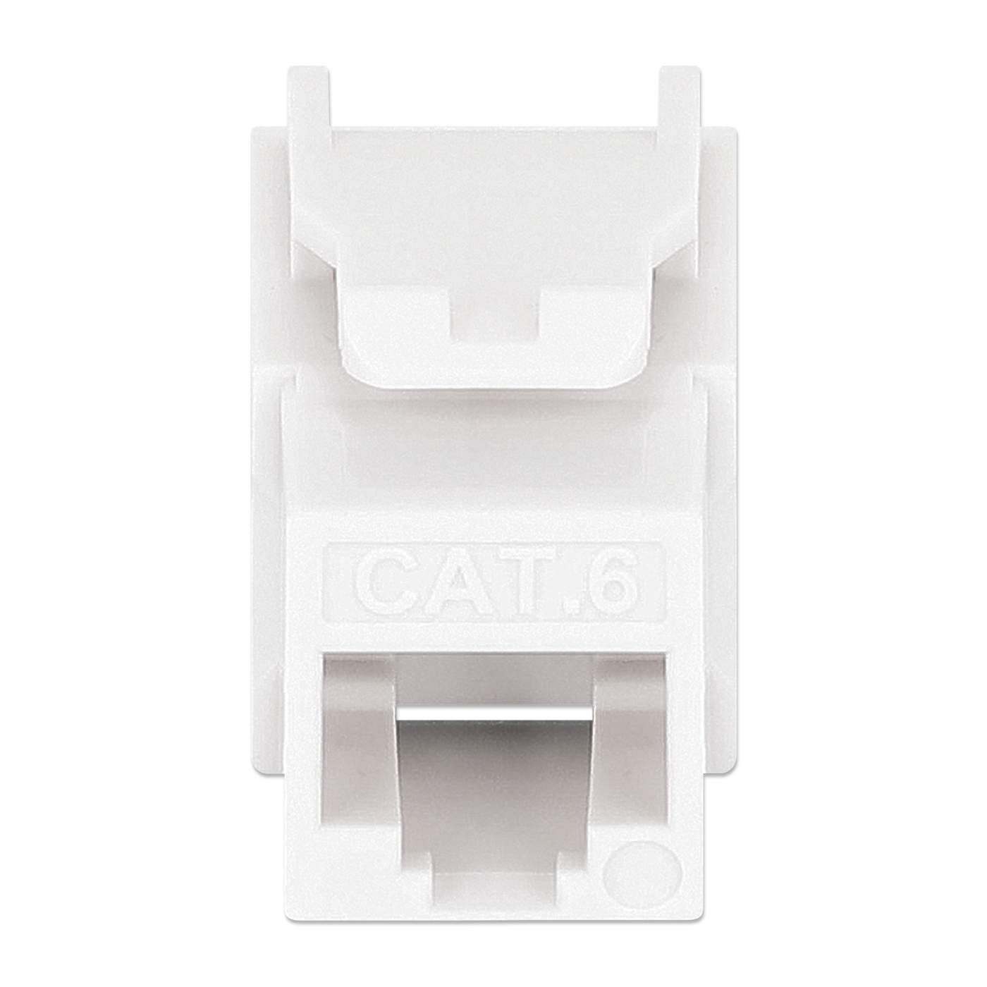 Cat6 Slim Keystone Jack with Punch-Down Stand, White, 25-Pack Image 4
