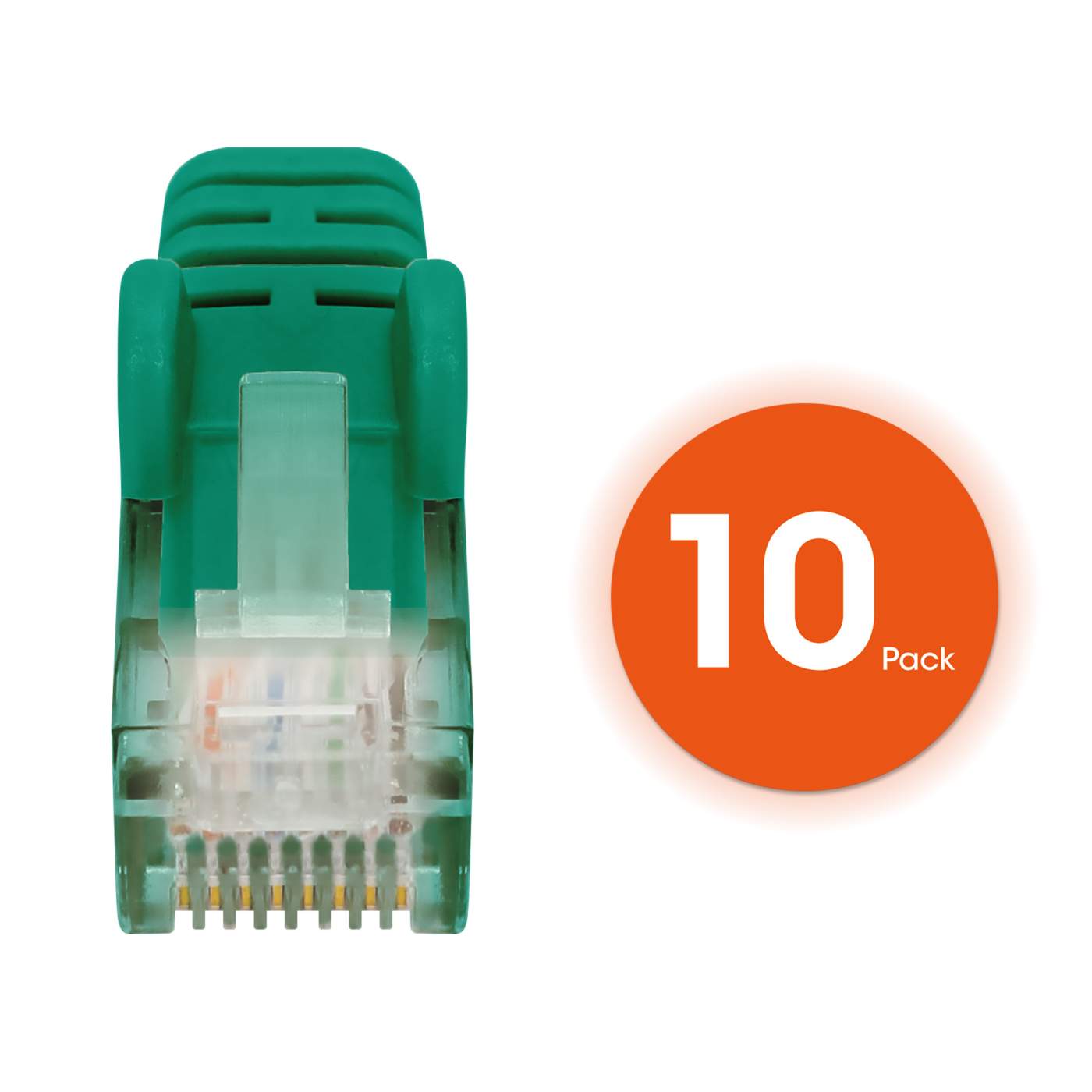 Cat6 U/UTP Slim Network Patch Cable, 0.5 ft., Green, 10-Pack Image 5