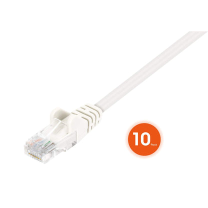 Cat6 U/UTP Slim Network Patch Cable, 1.5 ft., White, 10-Pack Image 3