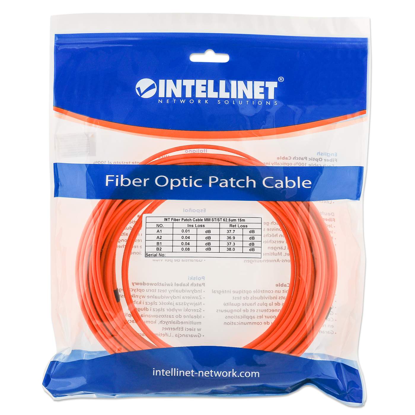 Fiber Optic Patch Cable, Duplex, Multimode Packaging Image 2