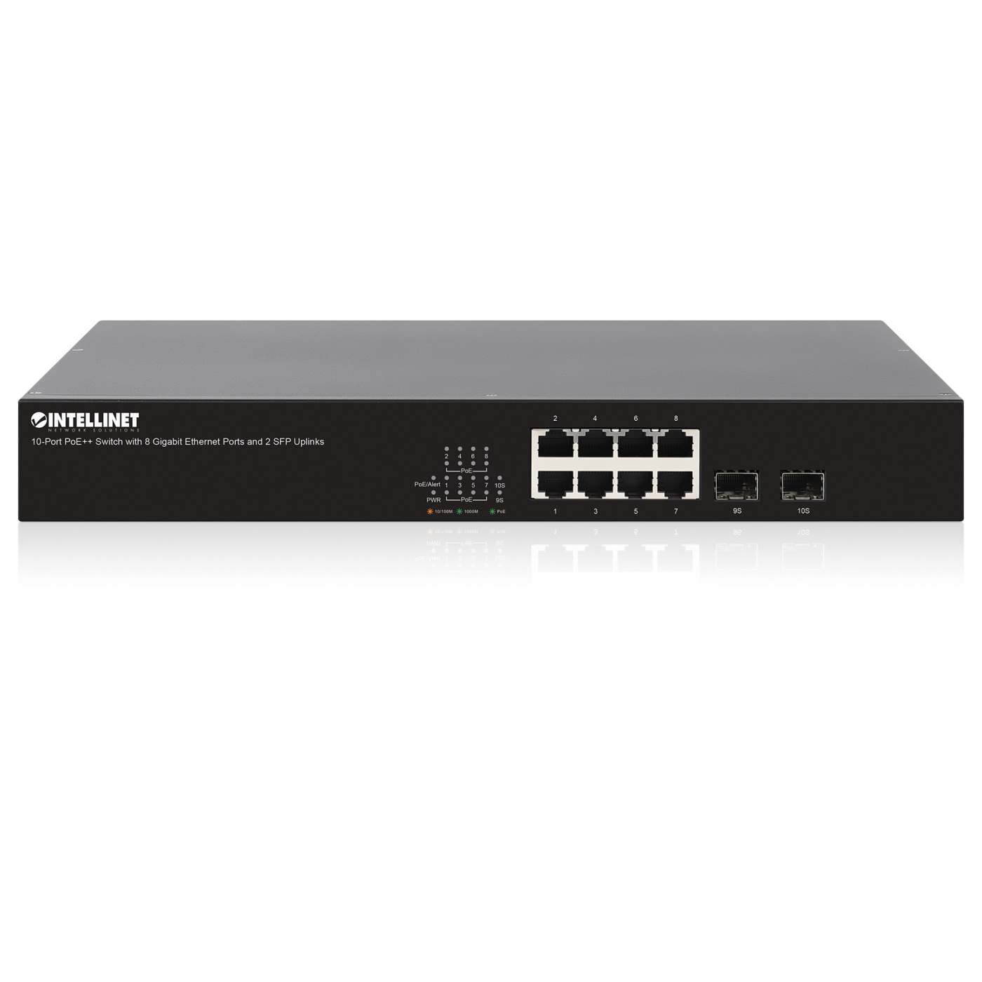 10-Port PoE++ Switch with 8 Gigabit Ethernet Ports and 2 SFP Uplinks Image 5