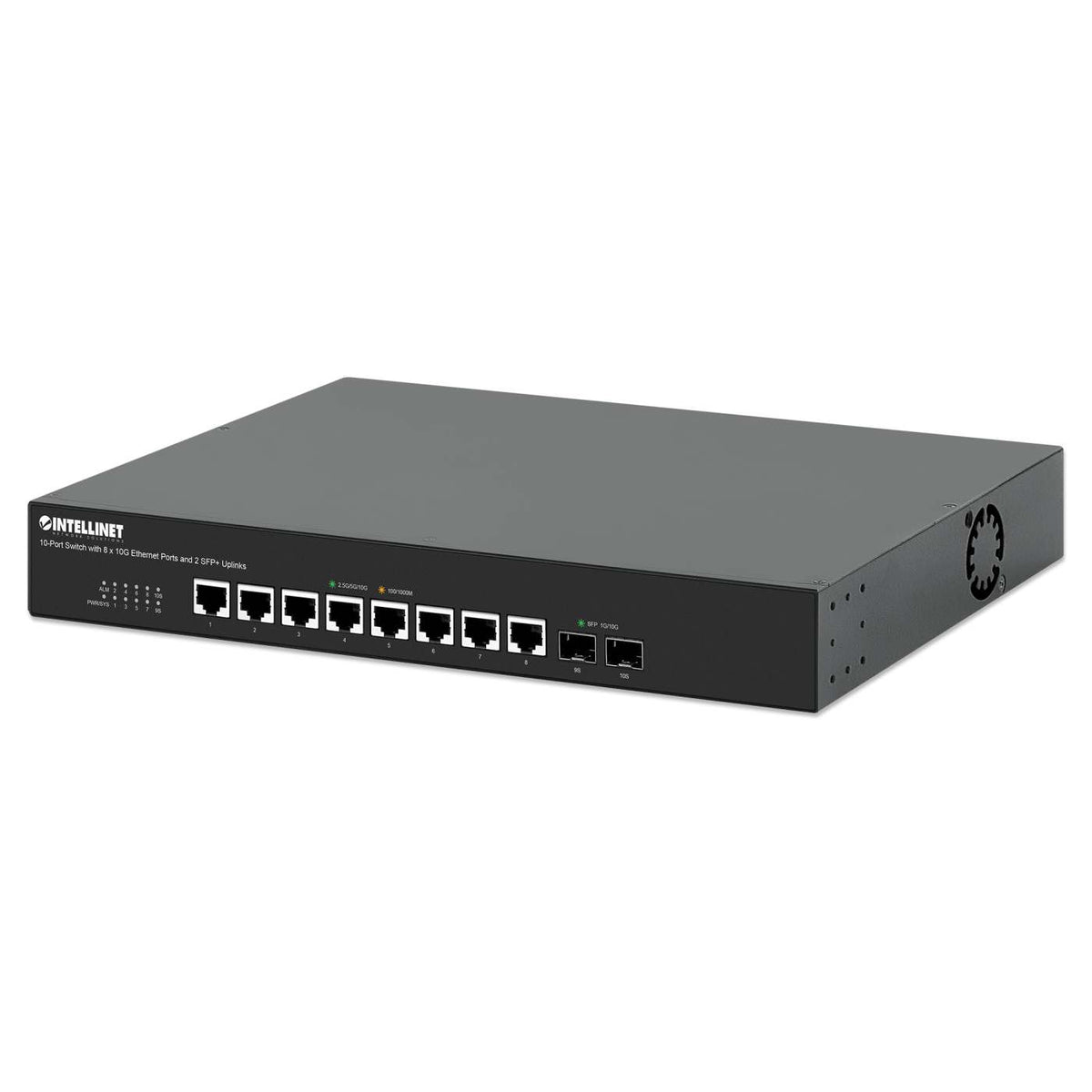 10-Port Switch with 8 x 10G Ethernet Ports and 2 SFP+ Uplinks Image 1