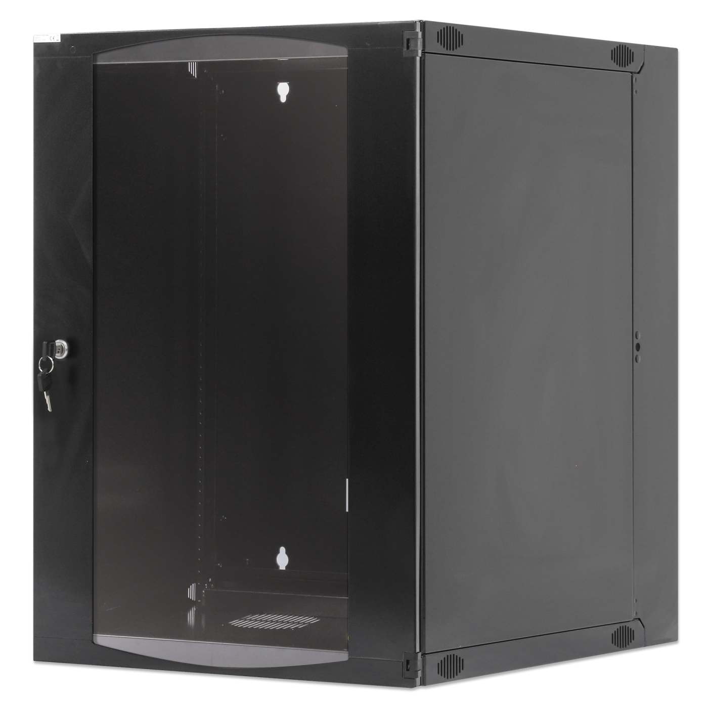 15U 19" Swing Out Wall Mount Network Cabinet, 600 mm (23.6 in.) Depth, Black Image 1
