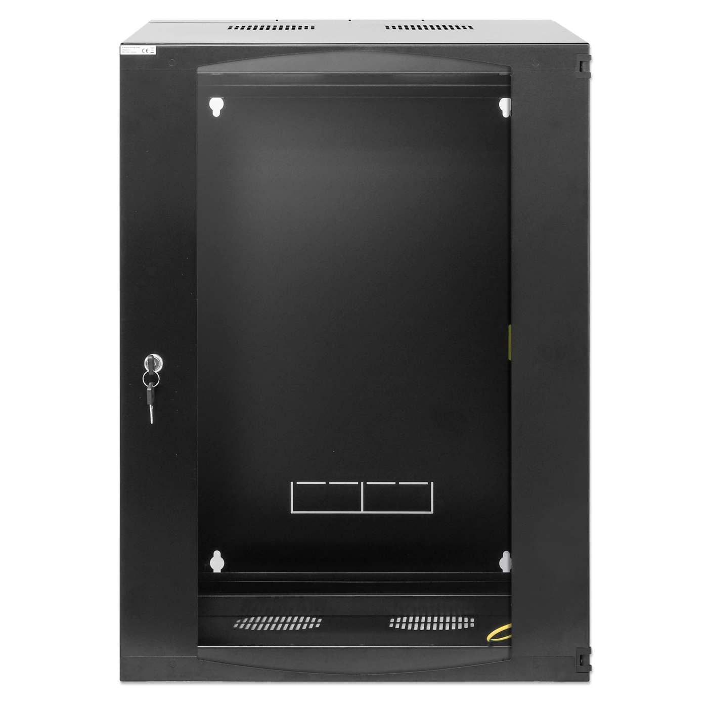 15U 19" Swing Out Wall Mount Network Cabinet, 600 mm (23.6 in.) Depth, Black Image 3