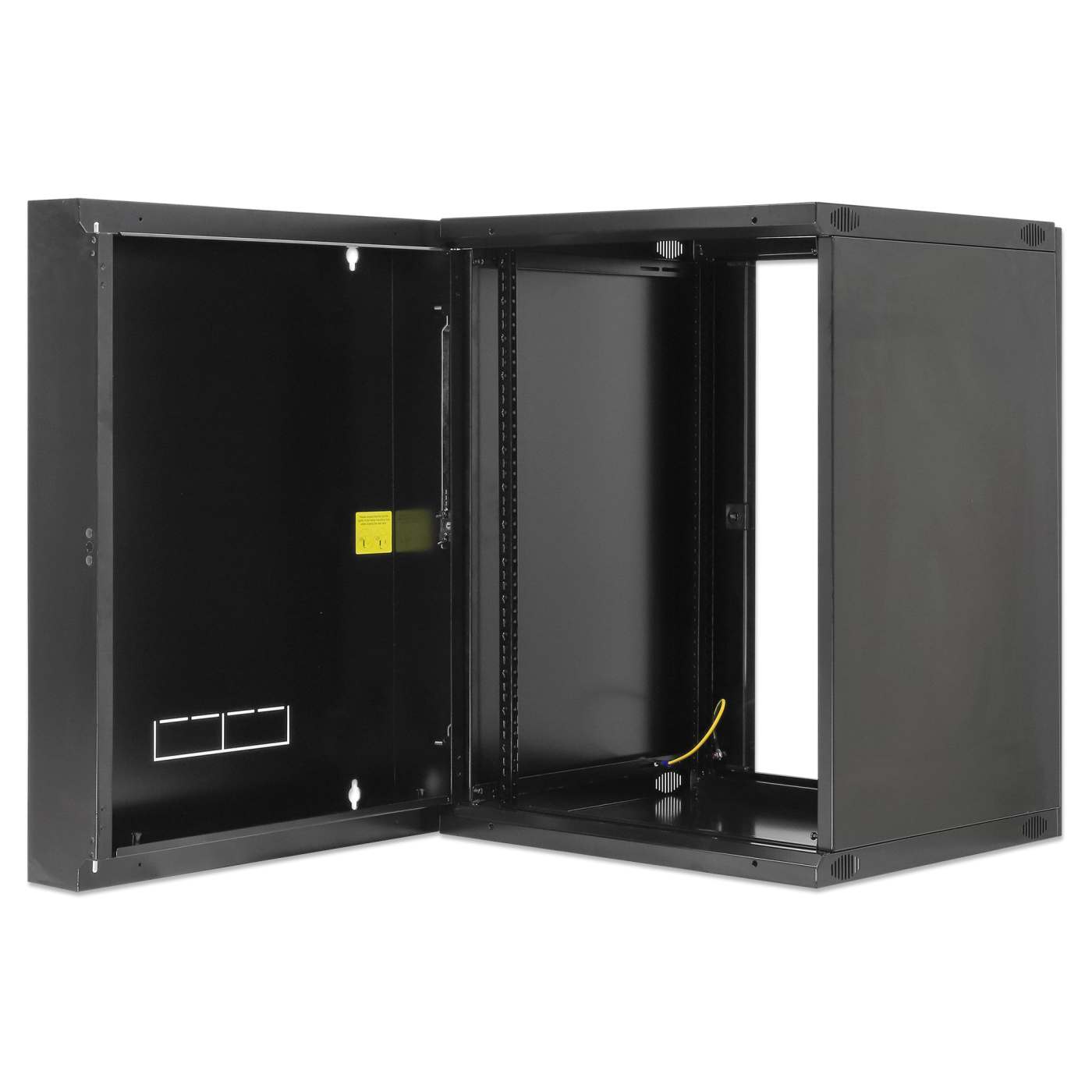 15U 19" Swing Out Wall Mount Network Cabinet, 600 mm (23.6 in.) Depth, Black Image 7