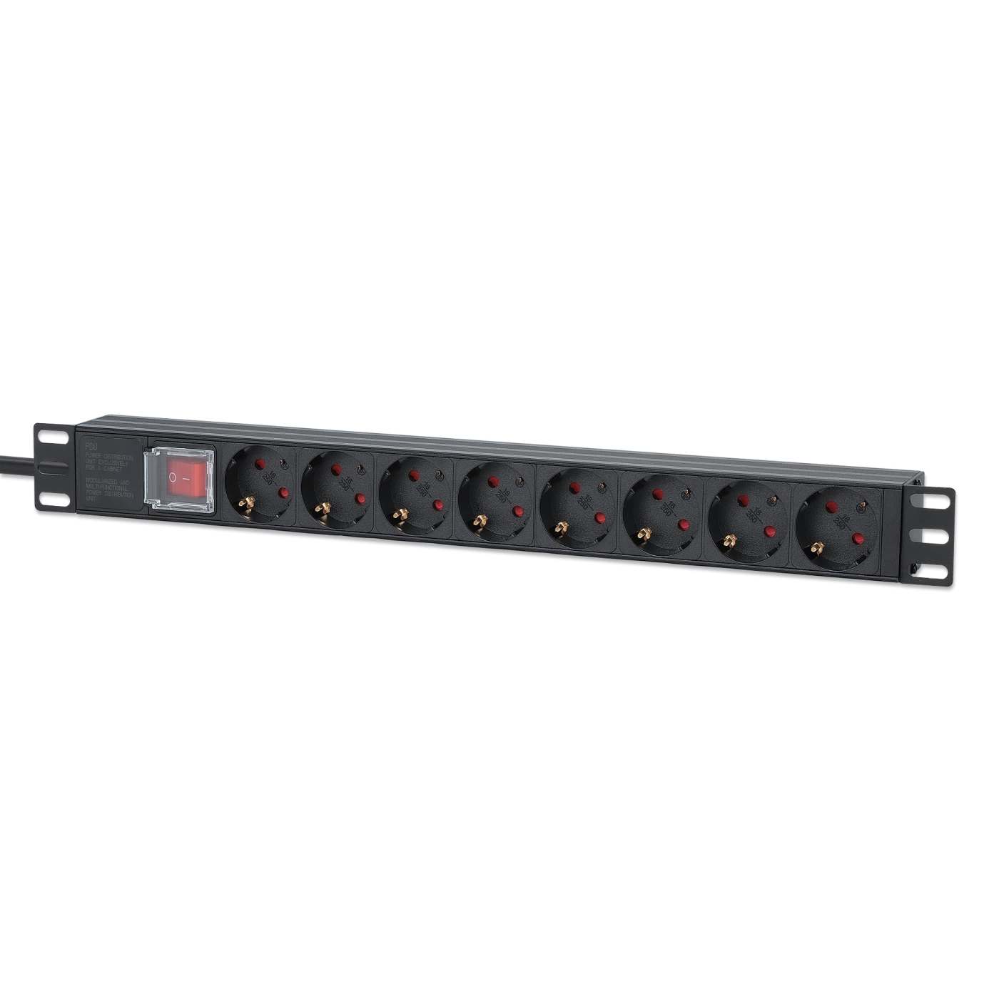 19" 1U Rackmount 8-Output Power Distribution Unit (PDU) Image 1