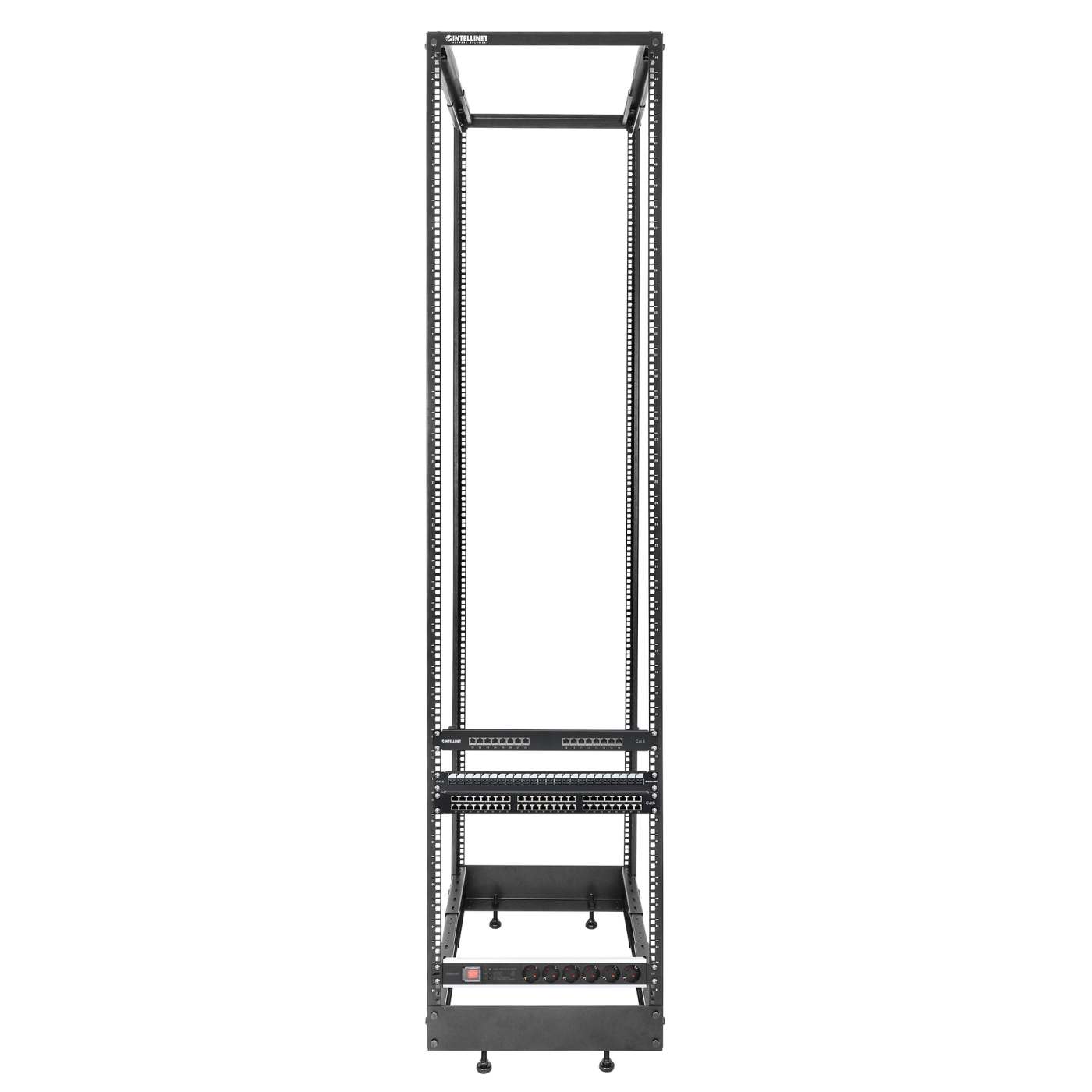 19" 4-Post Open Frame Network Rack, 45U Image 5