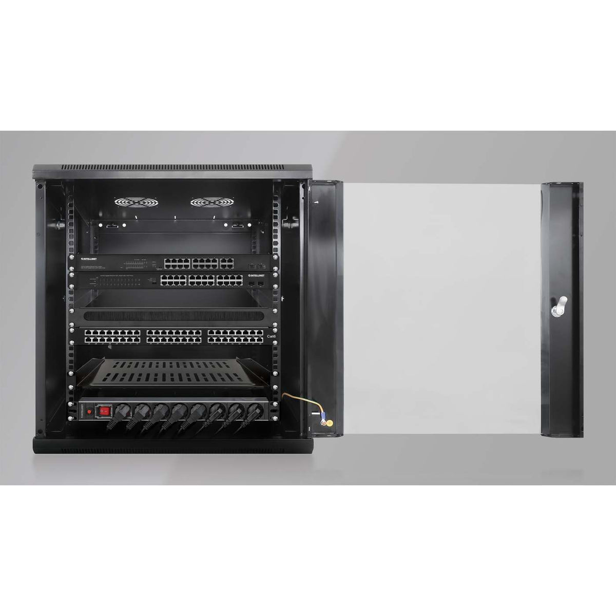 19" Cable Entry Panel, 1U, Black Image 6