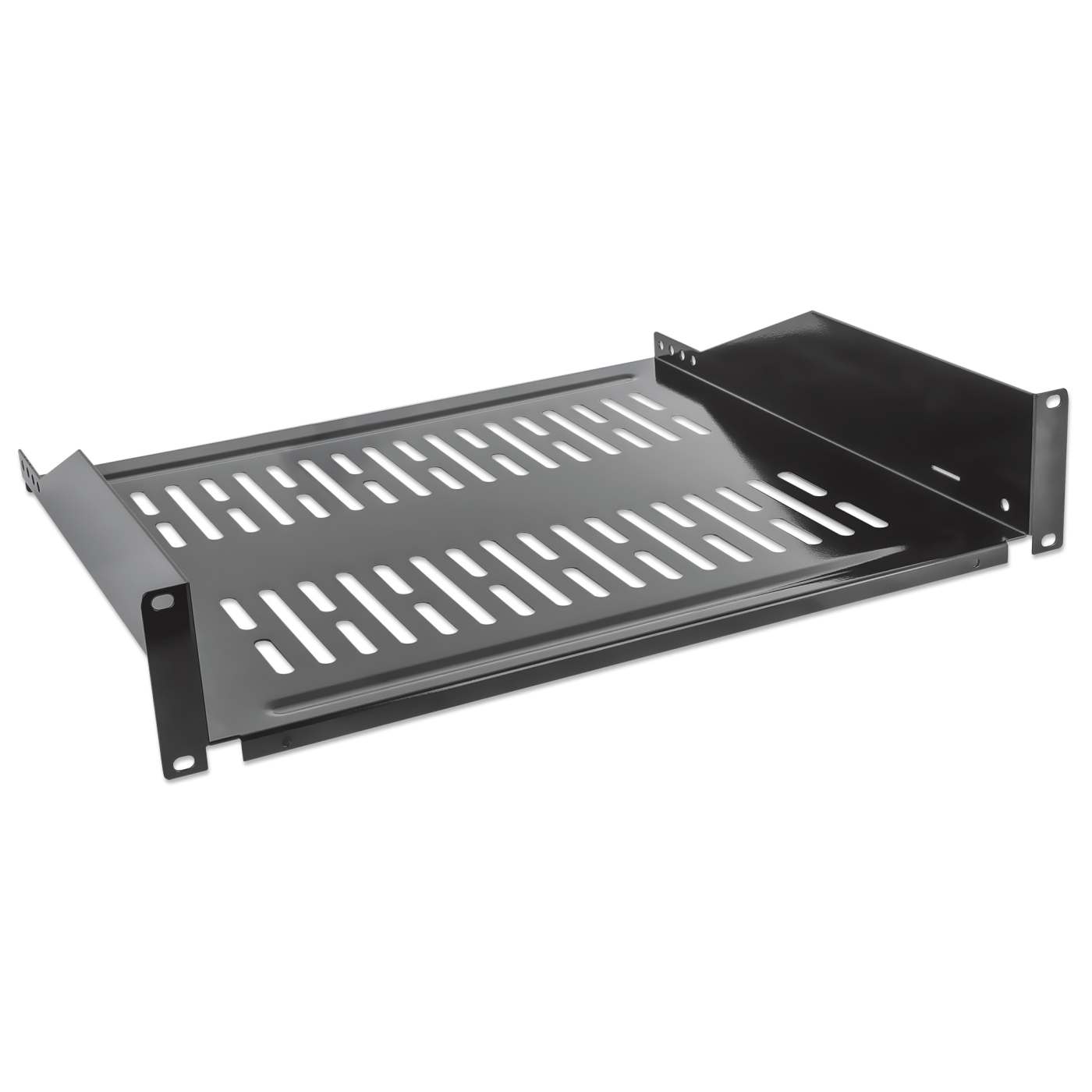 19" Cantilever Shelf, 2U, 400 mm (15.8 in.) Depth, Black Image 2