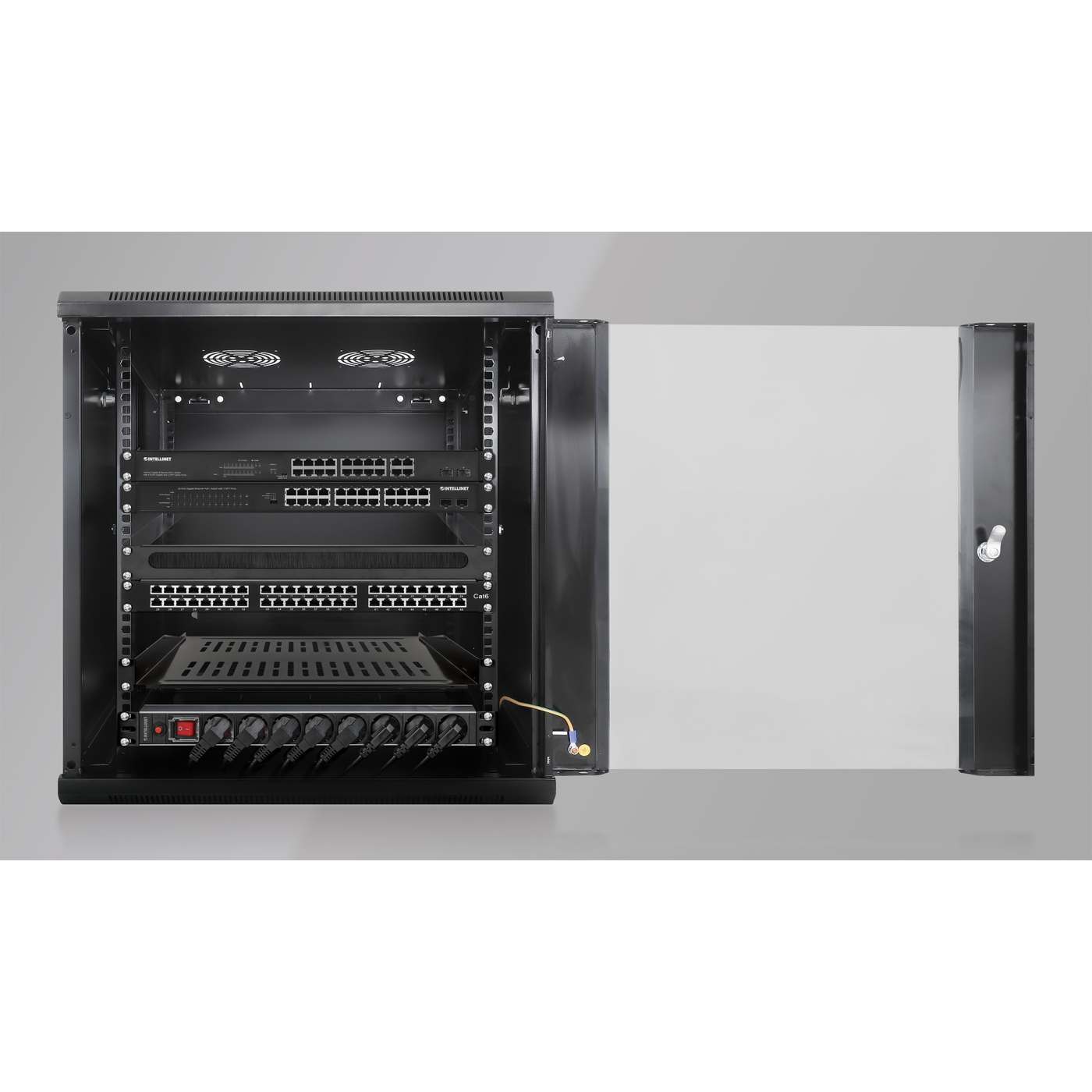 19" Cantilever Shelf, 2U, 400 mm (15.8 in.) Depth, Black Image 6