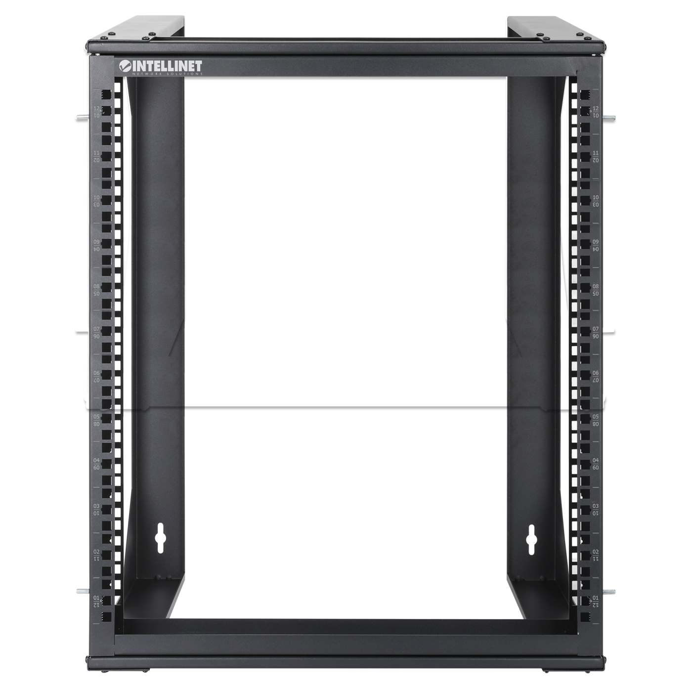 19" Wall Mount 2-Post Open Frame Network Rack, 12U Image 3