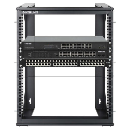 19" Wall Mount 2-Post Open Frame Network Rack, 12U Image 7