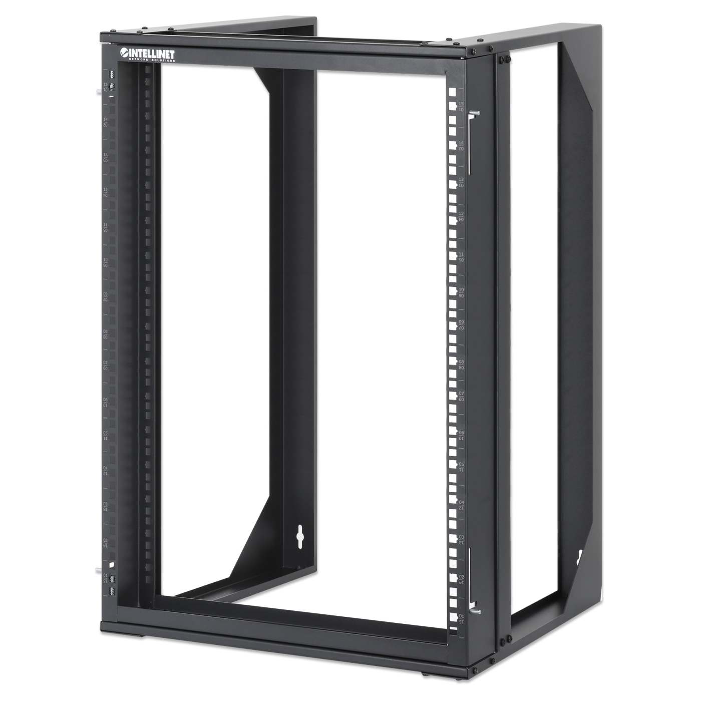 19" Wall Mount 2-Post Open Frame Network Rack, 15U Image 1