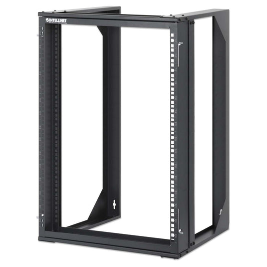 19" Wall Mount 2-Post Open Frame Network Rack, 15U Image 1