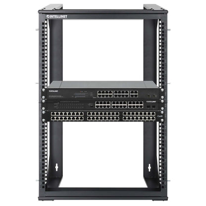 19" Wall Mount 2-Post Open Frame Network Rack, 15U Image 7