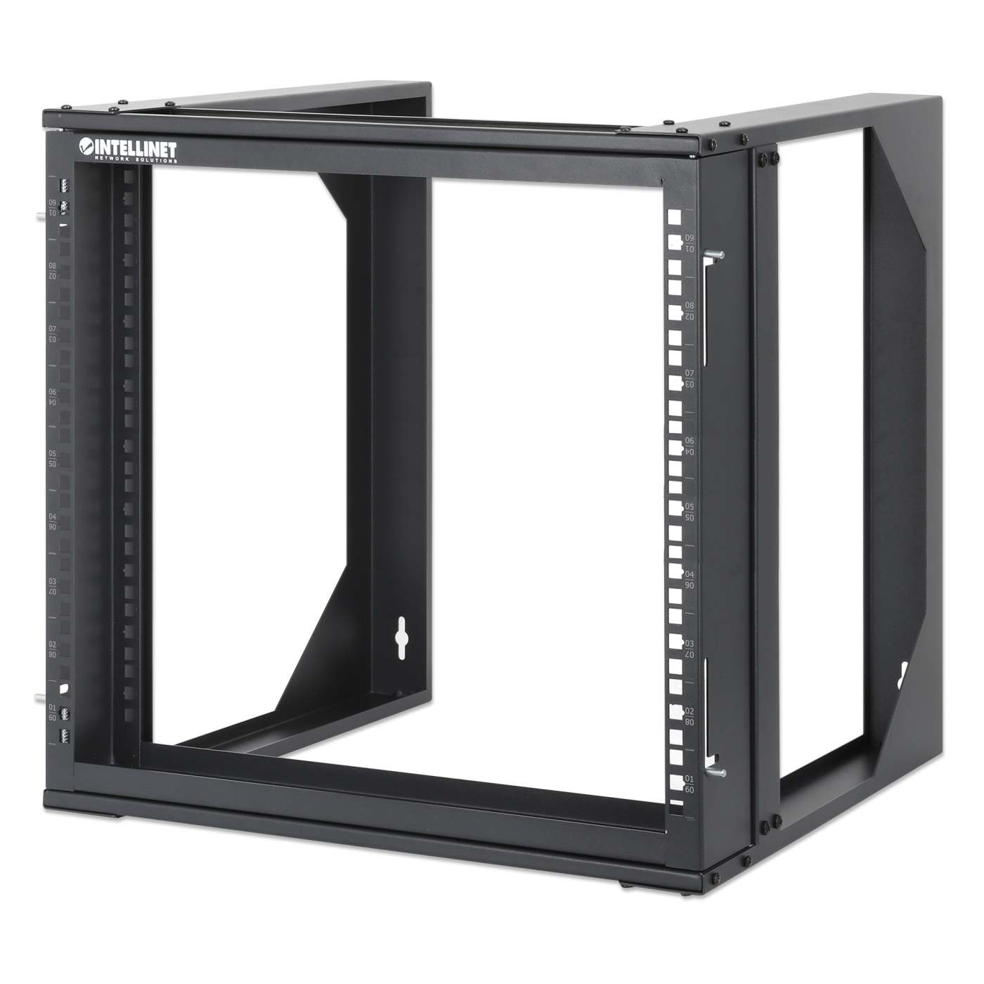 19" Wall Mount 2-Post Open Frame Network Rack, 9U Image 1