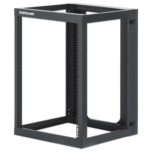 19" Wall Mount 4-Post Open Frame Network Rack, 15U Image 1