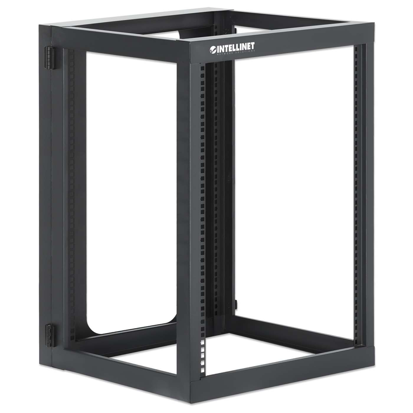 19" Wall Mount 4-Post Open Frame Network Rack, 15U Image 2