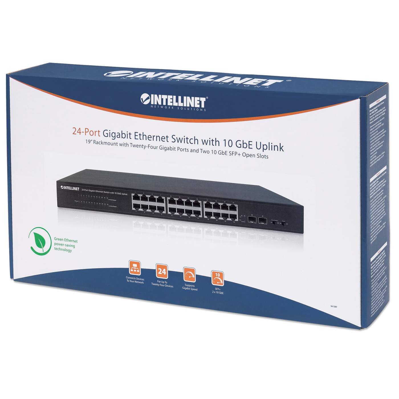 24-Port Gigabit Ethernet Switch with 10 GbE Uplink Packaging Image 2