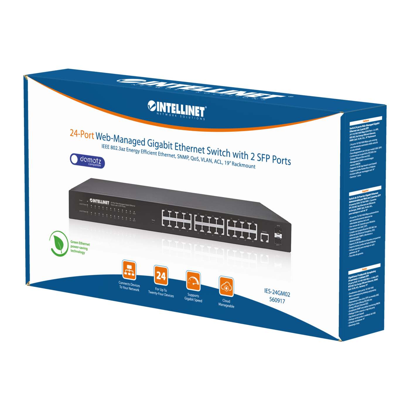 24-Port Web-Managed GbE Switch w/ 2 SFP Ports 560917