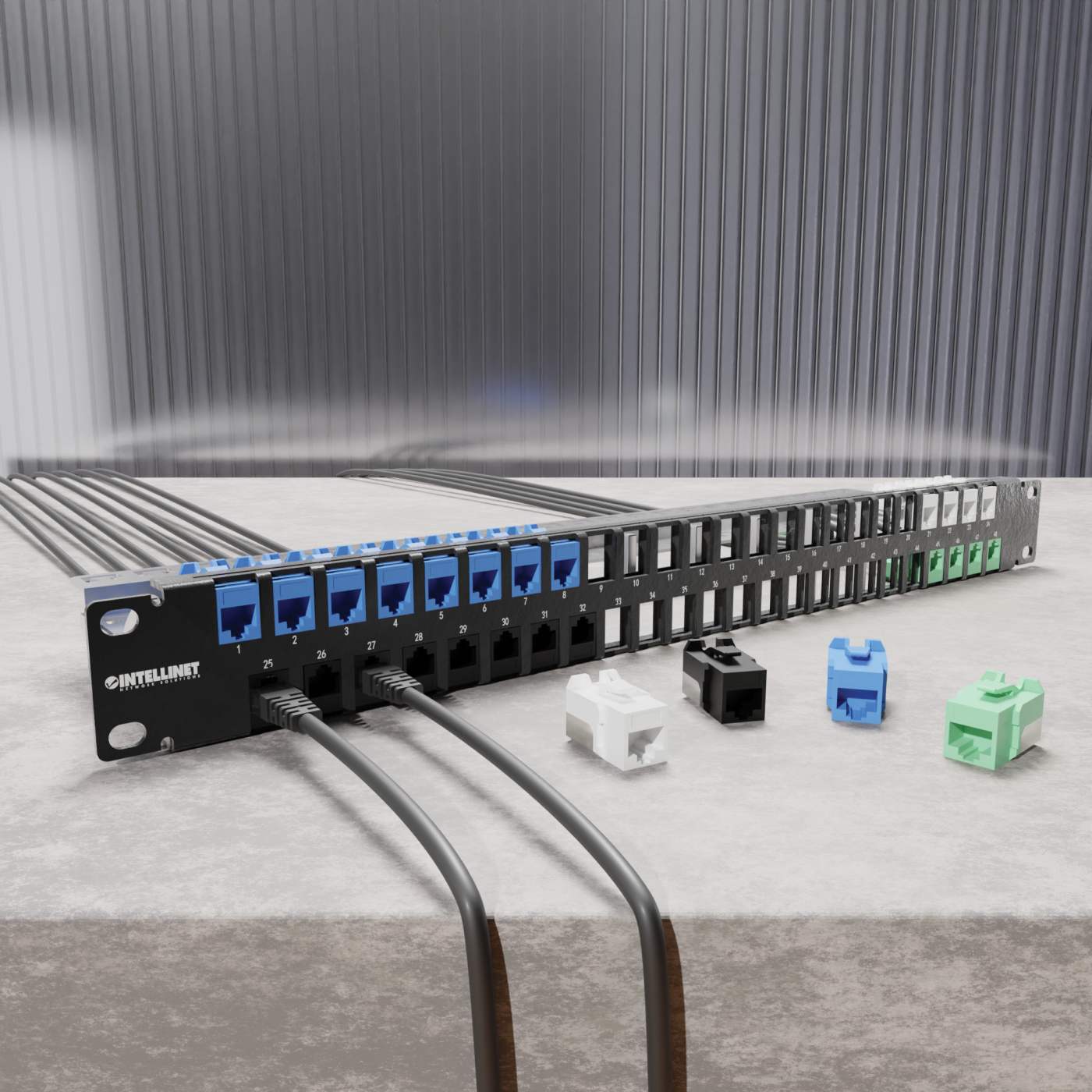 48-Port Unshielded Blank Patch Panel, 1U Image 8