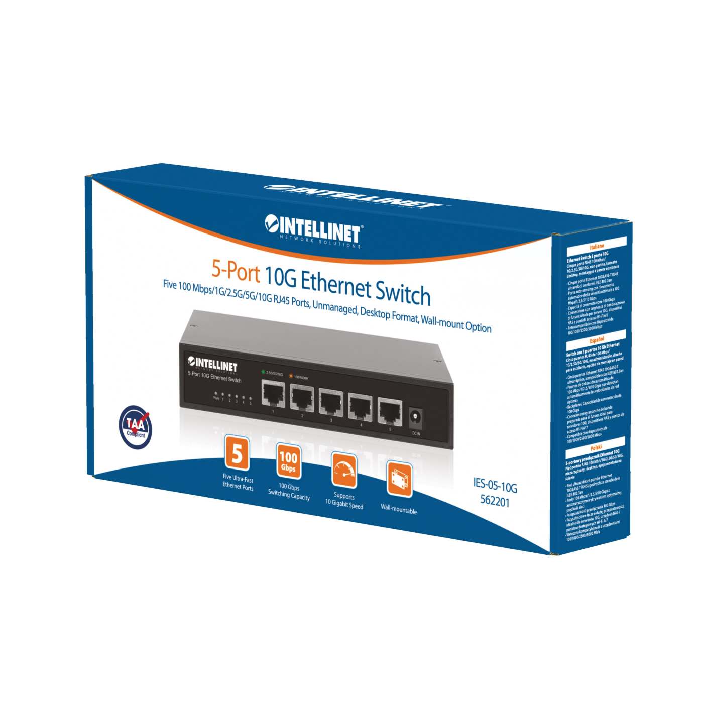 Intellinet 5-Port 10G Ethernet Switch (562201)