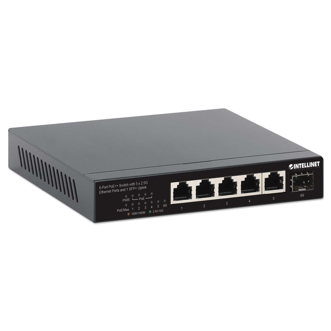 6-Port PoE++ Switch with 5 x 2.5G Ethernet Ports and 1 SFP+ Uplink Image 2