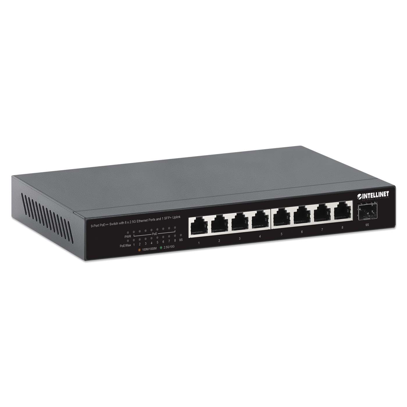 9-Port PoE++ Switch with 8 x 2.5G Ethernet Ports and 1 SFP+ Uplink Image 2