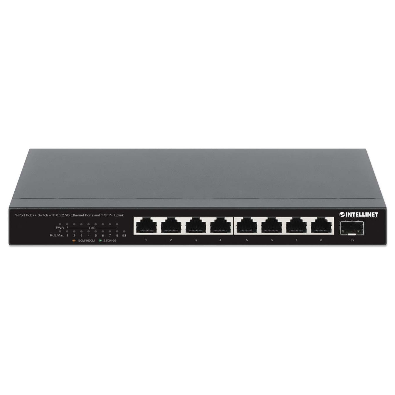 9-Port PoE++ Switch w/ 8 x 2.5G Ethernet Ports & 1 SFP+ Uplink