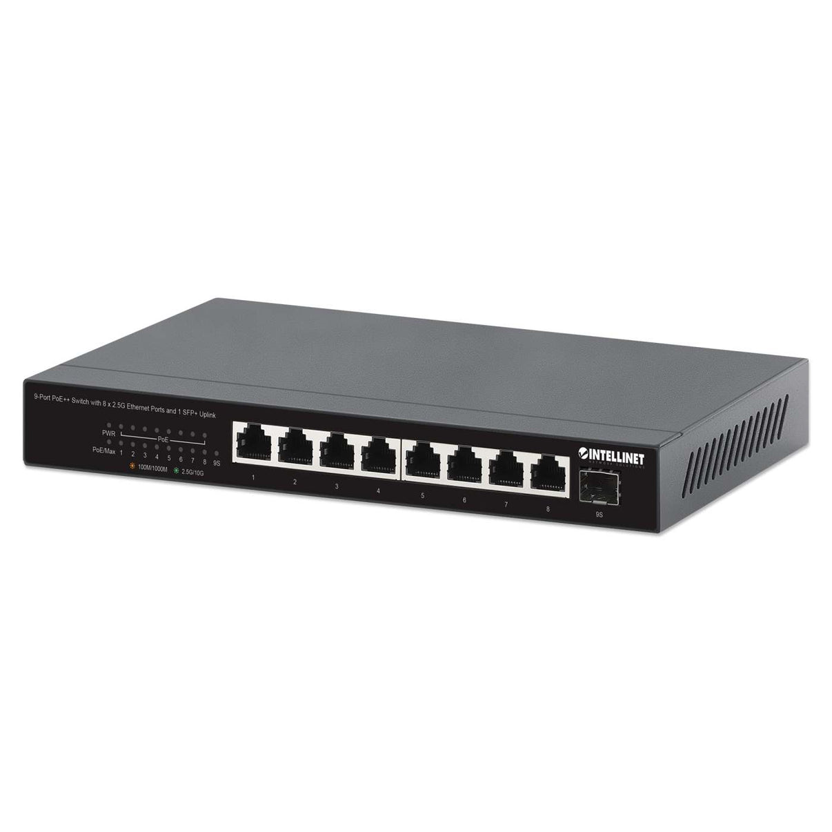 9-Port PoE++ Switch w/ 8 x 2.5G Ethernet Ports & 1 SFP+ Uplink