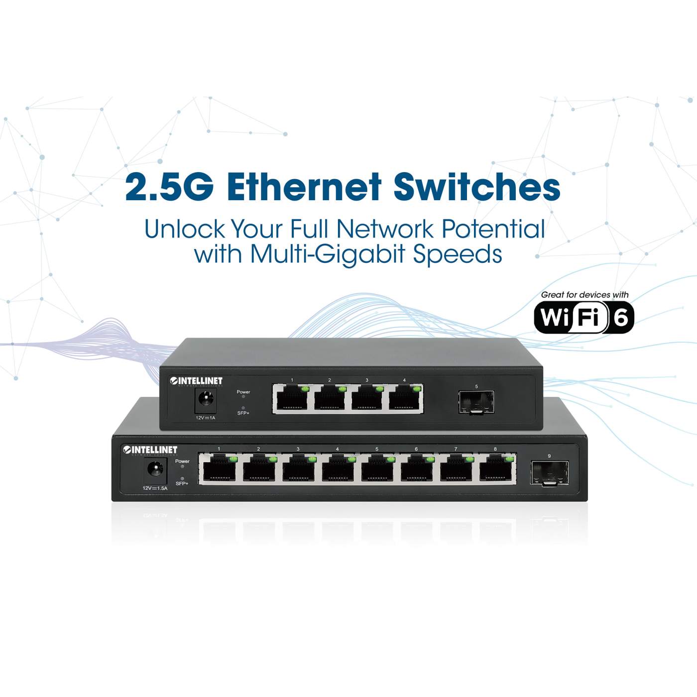 9-Port Switch w/ 8 x 2.5G Ethernet Ports & 1 SFP+ Uplink