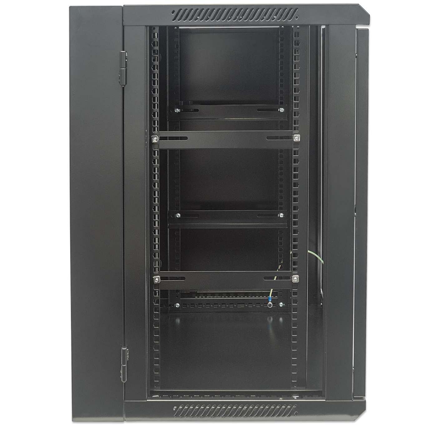 9U 19" Swing Out Wall Mount Network Cabinet, 550 mm (21.7 in.) Depth, Black Image 4