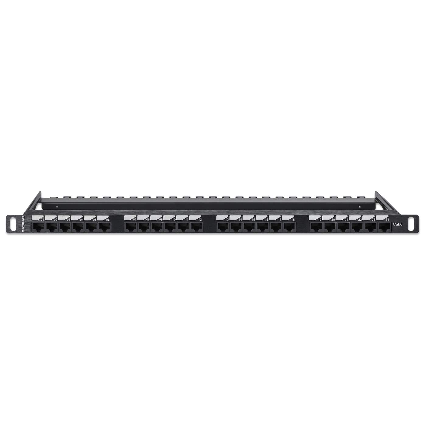 Intellinet Cat6 24-Port Patch Panel, 0.5U (721073)