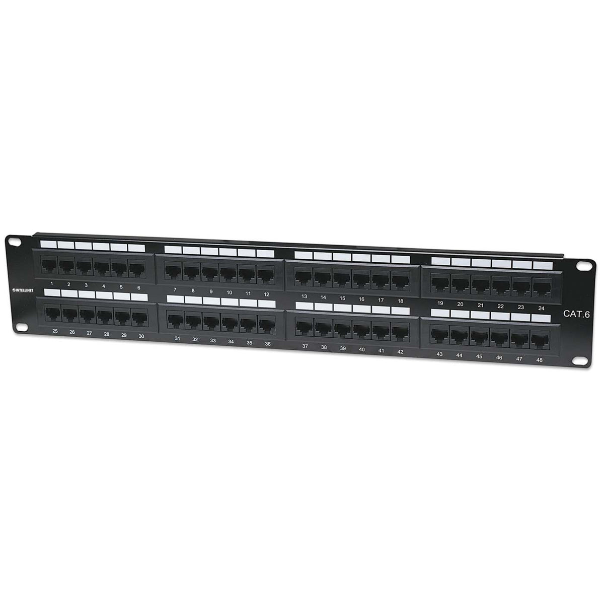 Cat6 48-Port Patch Panel, 2U Image 1