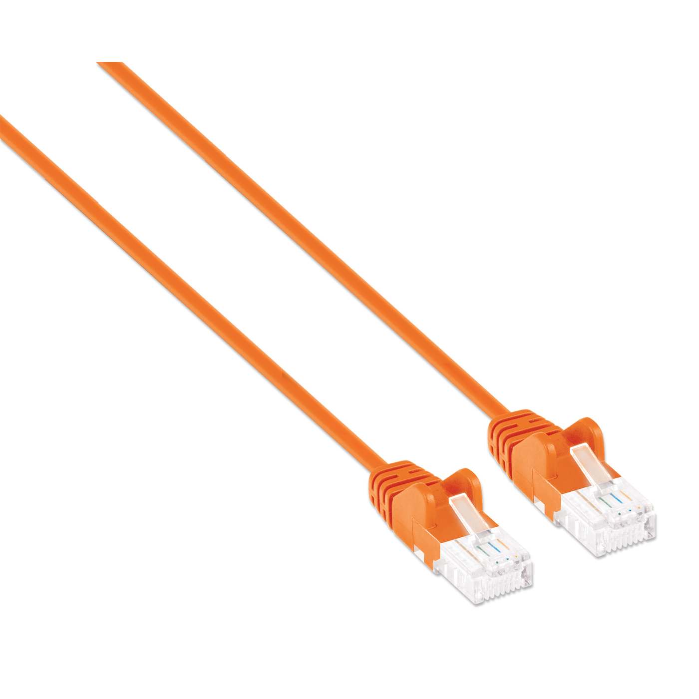 Cat6 U/UTP Slim Network Patch Cable, 0.5 ft., Orange Image 2
