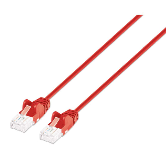 Cat6 U/UTP Slim Network Patch Cable, 1 ft., Red Image 1